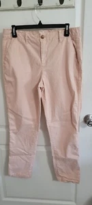 Gap Girlfriend Chino Peach Cropped Pants Euc Size 8 - Picture 1 of 1