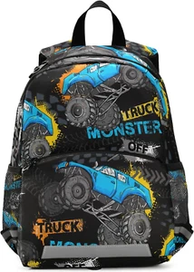 Cartoon Monster Truck Backpack Monster Jam Bookbag Kids Daypack Toddler Travel S - Picture 1 of 12