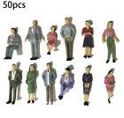 Pack of 50 Painted Model Railway Person Figures 1:32 New DE I5H1 U6B2