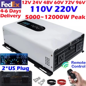 5000W 6000W 8000W 12000W Solar Off Grid 110V 220V Pure Sine Wave Power Inverter - Picture 1 of 31