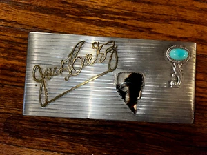 Jack Cortez' Fabulous Las Vegas Mag Personalized Sterling Silver Cigarette Case - Picture 1 of 9