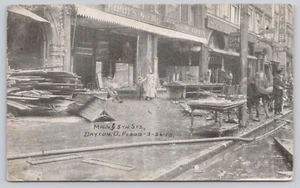 Postal Main and 5th Street Dayton Ohio Flood 26 de marzo de 1913 - Imagen 1 de 2