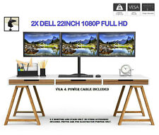 TRIPLE SCREEN SETUP + STAND FOR PC HOME OFFICE Trading PC 3 x 22" MONITOR 1080p