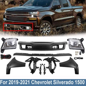 Front Bumper w/Fog Lights Wiring Kit For 2019 2020 2021 Chevrolet Silverado 1500 - Picture 1 of 11