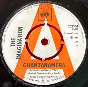 The Imagination Guantanamera 7" PROMO UK ORIG 1966 CBS 202354 Instrumental VINYL - Picture 1 of 6