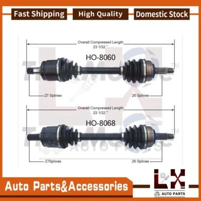 2X Eje delantero TrakMotive CV para Acura Integra 1989 1988 1987 1986 Foto 1 de 3