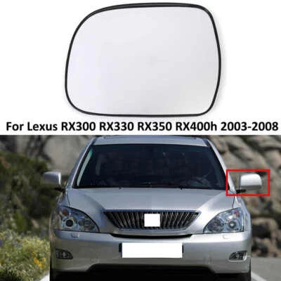 Wing Door Mirror Glass with Heated Fit For LEXUS RX330 RX350 RX400h 03-2008 Left - Imagem 1 de 4