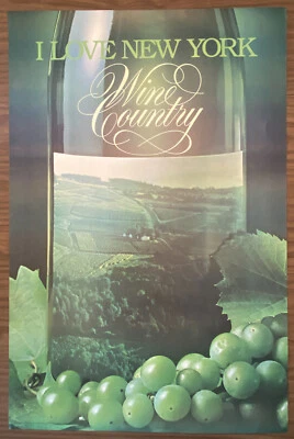 我爱纽约葡萄酒之乡海报,复古 — 第 1/4 张图片