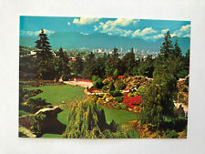 Vintage Queen Elizabeth Park Sunken Garden Vancouver BC Postcard