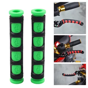 Universal Motor Brake Clutch Handle Bar Grips Lever Rubber Sleeve Cover Green - Picture 1 of 10