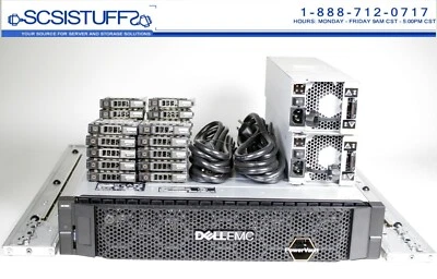 Dell PowerVault ME5024 DAS 25Gb iSCSI array 24x 3.84TB SAS SSDs rails Foto 1 de 4