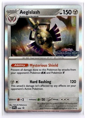 Aegislash SVP 060 Pre Release Stamped Promo Paradox Rift Pokemon TCG Near Mint - Image 1 of 2