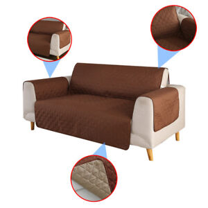1/2/3 Seater Quilted Sofa Couch Cover Pad Protector Slipcover Pet Mat Waterproof