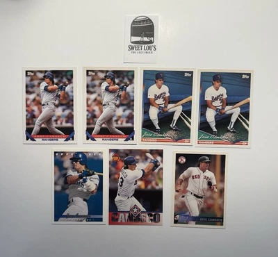 José Canseco Lote De 7 Cartas Topps Donruss Upper Deck Rangers Medias Rojas Foto 1 de 2