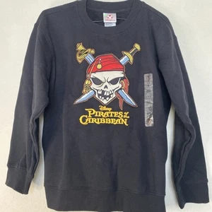 DISNEY “Pirates Of The Caribbean” Embroidered Movie Sweatshirt Kids L 10/12 - Picture 1 of 10