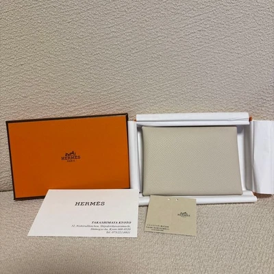 Nuevo recibo de compra completo HERMES Calvi Duo (Verso) rojo marfil Foto 1 de 4