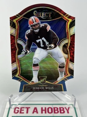 Jedrick Wills RC 2020 Panini Select #90 Die-Cut Prizm Parallel Cleveland Browns - Image 1 of 2