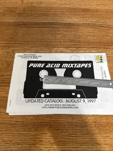 Catalogo Mixtape Acido Puro 1997 Rave Campioni Audio Mailer Fan Club Volantino Vintage - Foto 1 di 13