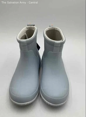Botas de lluvia Hunter para mujer grises impermeables punta redonda al tobillo talla 9 con caja Foto 1 de 4