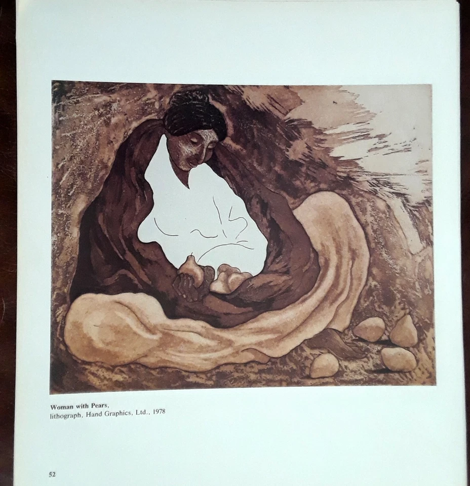 R.C.Gorman Art Print   "WOMAN WITH PEARS"  SOUTHWEST ART - 11 x 9 1/2 - Image 1 of 1