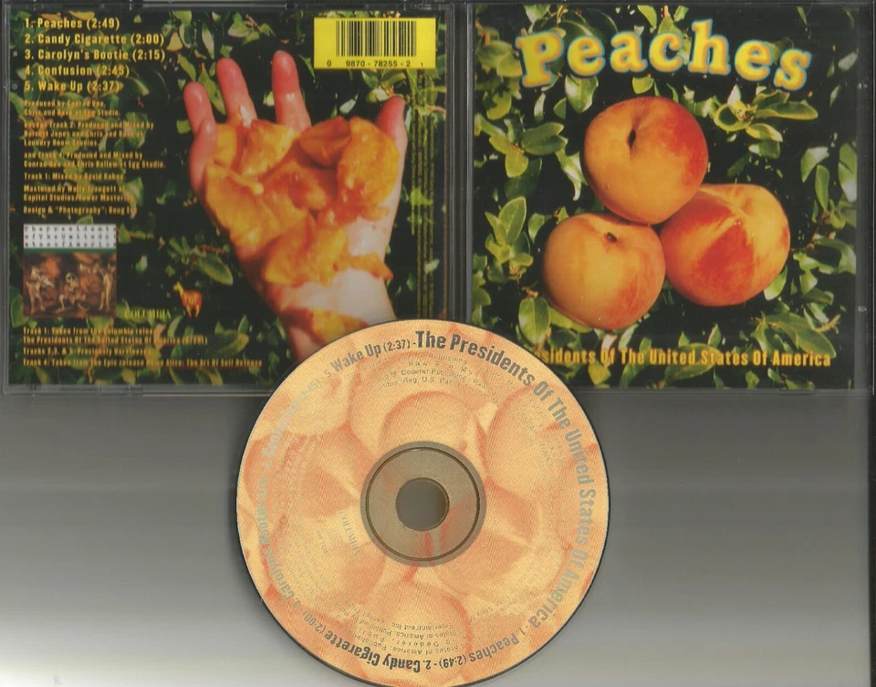 PRESIDENTS OF THE UNITED AMERICA Peaches w/ 4 UNRELEASED trx USA PRESS CD single Foto 1 de 1