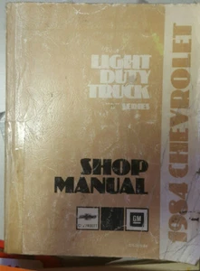 Orig. Manual de Taller / Manual Del Taller Chevrolet S-10 Pick up 1985 - Imagen 1 de 3