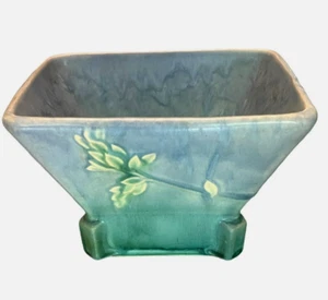 RARO vaso con piedi Roseville American Art Pottery Futura periodo medio - Foto 1 di 6