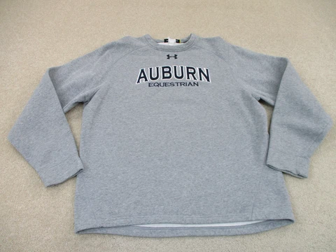 Auburn Tigers Sweater Adult Medium Gray Football Sweatshirt Under Armour Mens A3 Cover