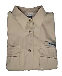Columbia PFG Performance Fishing Gear Damen Large hellbraun kurzärmliges belüftetes Shirt - Bild 1 von 14