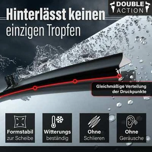 Windshield Wiper Set for Nissan Terrano Year 10/13-09/14 Double Action - Picture 1 of 11