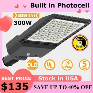 300W Parking Lot Pole Lights Outdoor Slip Fitter for Roadways,Driveways, Stadium - Picture 1 of 20
