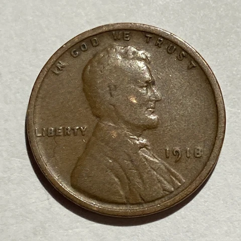 FINE 1918 Lincoln Wheat Cent Philadelphia Mint USA 1c -Buy More, Save More! Cover