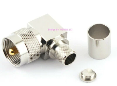 UHF Male PL-259 Right Angle Coax Connector RG-8 LMR-400 - USA Seller by W5SWL