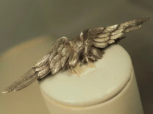 BROCHE AIGLE ANCIEN ARGENT MASSIF ANTIQUE EAGLE SILVER BROOCH ART NOUVEAU - Bild 1 von 8