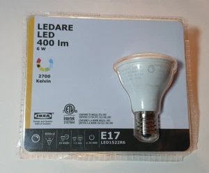 IKEA LEDARE LED bulb💡E17 reflector R14 400 lm,💡warm dimming 2700 K 5.3 W NEW - Picture 1 of 8