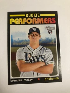 2020 Topps Heritage High Number Rookie Performers Brendan McKay Rays RP-10 - Picture 1 of 1