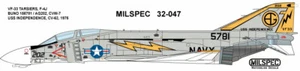 CAM DECALS (AKA) MILSPEC, MS 32-047, 1/32 SCALE, F-4J, VF-33 TARSIERS, 1975 - Bild 1 von 8