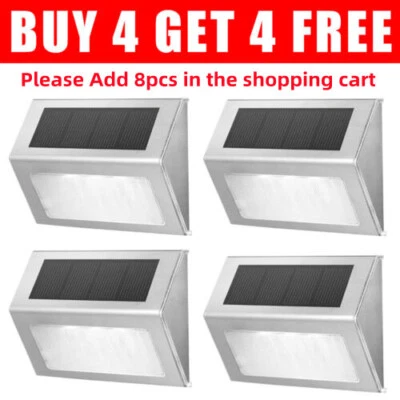 Solar Powered LED Light Garden Wall Motion Sensor Lamp Outdoor Fence Xmas Bright - Image 1 of 4