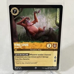 Tarjeta Lorcana Disney 12/204 King Louie Jungle VIP regular súper rara Floodborn - Imagen 1 de 2