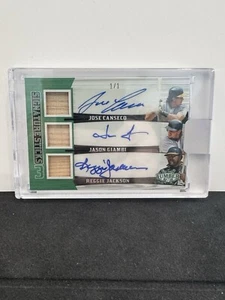 2024 Leaf Signature Sticks - Jose Canseco, Jason Giambi, Reggie Jackson 1 of 1 - Picture 1 of 2