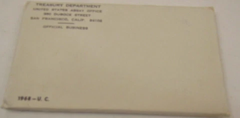 UNITED STATES 1968 - U.C. SILVER MINT  SET  UNOPENED* Cover