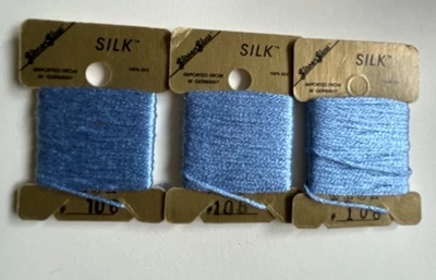 3x Glissen Gloss Madeira Silk Or Crystal floss Embroidery Vintage West Germany - Image 1 of 4