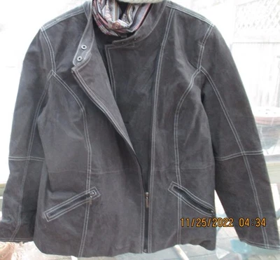 Womens Plus sized  2x Grey suede jacket by Bradley Bayou - Image 1 of 4