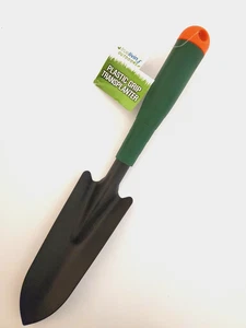 Garten Pflanzgefäß Handgerät grün Kunststoffgriff dünn Metallschaufel Messen  - Bild 1 von 6