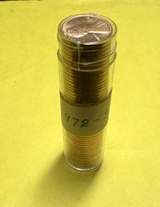 Original Bank Roll of 1972 S Lincoln Penny Cent Roll in Clear Tube BU - Picture 1 of 3