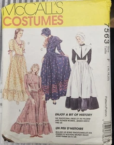 1995 McCall's Pioneer & Pilgrim Dress COSTUME Sz 8-20 UNCUT Pattern MIP - Picture 1 of 2