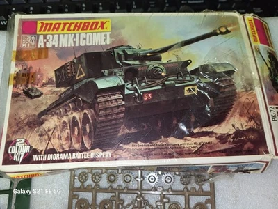 Complete Unstarted Matchbox A-34 MK-1 Comet Tank Model Kit 1/76 PK72 - Image 1 of 4
