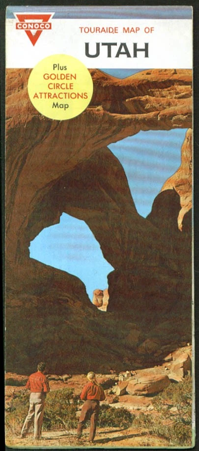 Mapa de ruta de gasolina Conoco Utah 1966 Foto 1 de 1