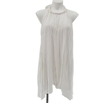 Nuevo con etiquetas Mini Vestido Para Mujer Elan Blanco Halter Plisado Espalda Abierta Talla M Foto 1 de 4