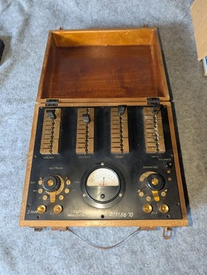 Antique Testing Set- Wheatstone Bridge, Wood Case, German - Image 1 of 4